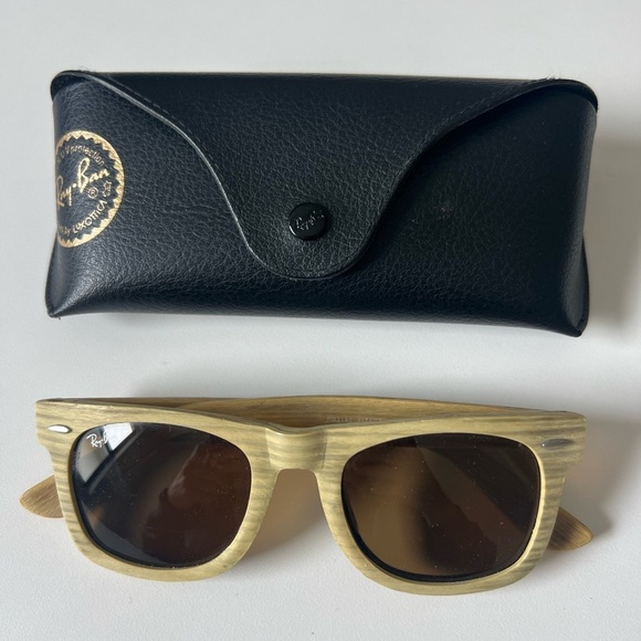 Ray-Ban Other - Ray-Ban Wayfarer Wooden Sunglasses. Excellent Condition